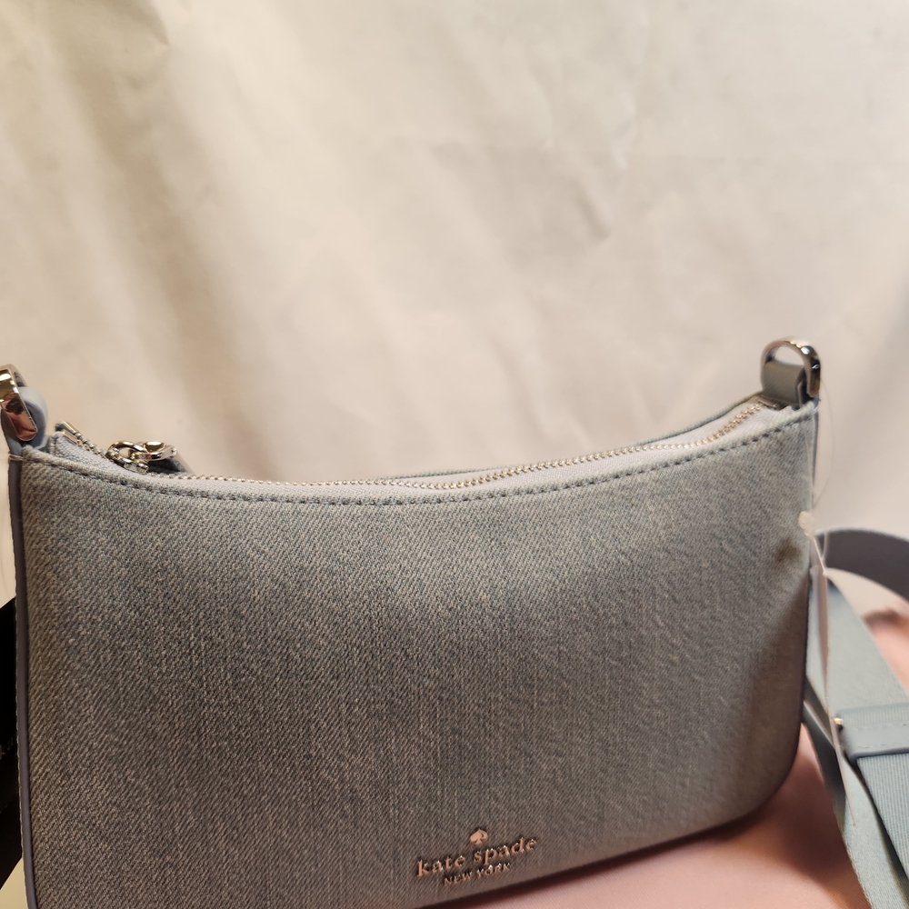 Kate Spade Duet Studded Denim Crossbody Bag - Picture 4 of 5